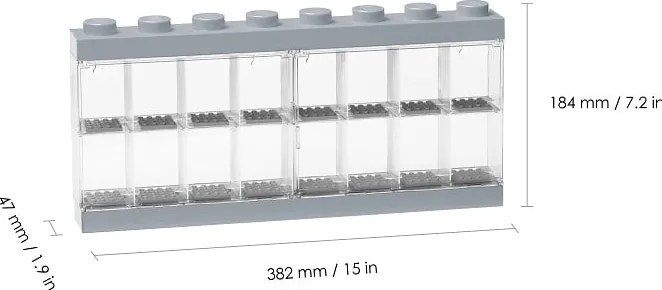 Szar pojemnik kolekcjonerski na 16 minifigurek – LEGO®