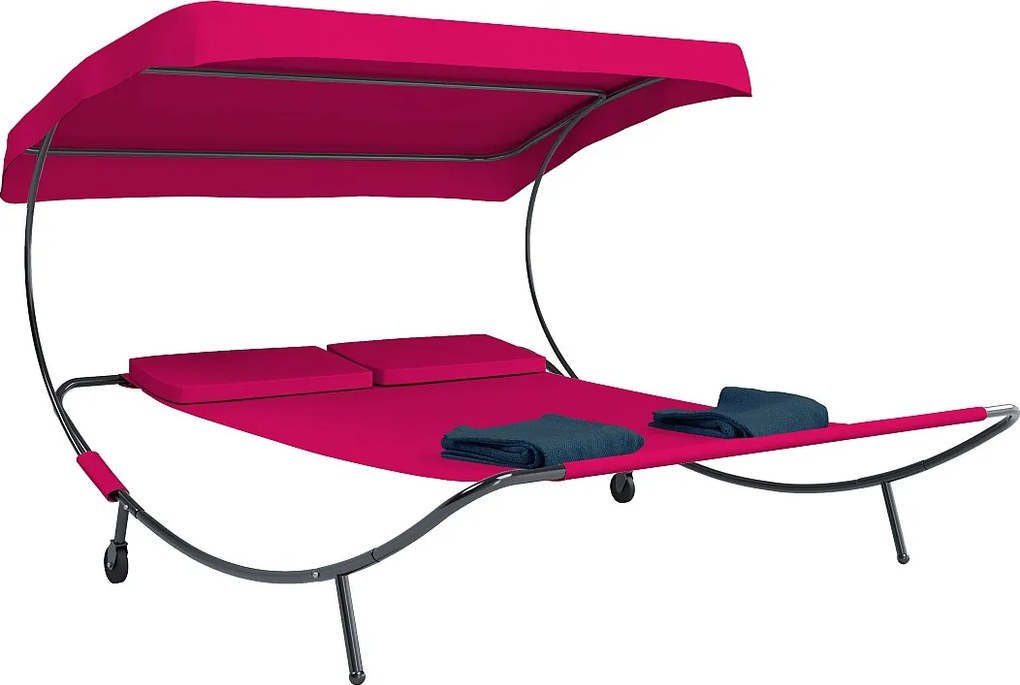 Podwójny leżak ogrodowy Leżak przeciwsłoneczny Bindox