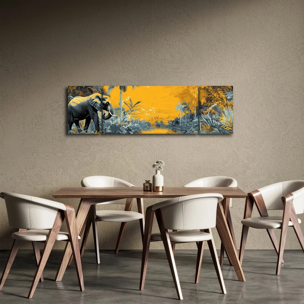 Obraz - Słoń w naturze (170x50 cm)