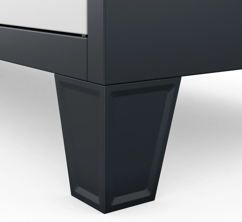 Szafa skrytkowa socjalna BHP antracytowo-biała: ROBERT, 1360 x 1720 x 450 mm