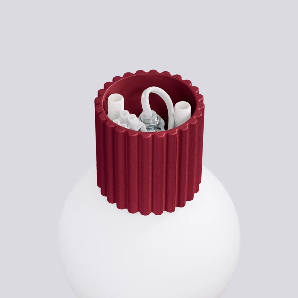 Kinkiet HALO burgund IP44 ryflowany SOLLUX  LIGHTING
