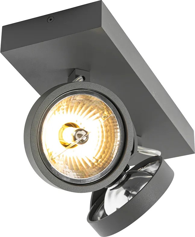 Designerski reflektor szary regulowany 2-punktowy - Go
