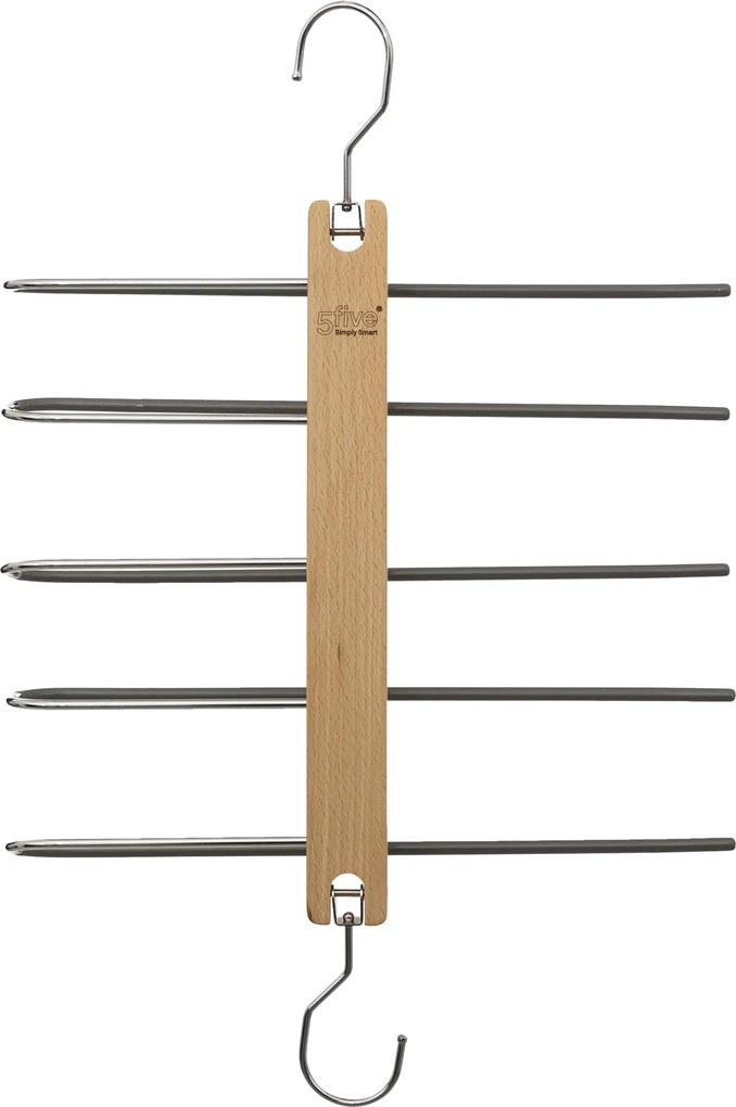 Drewniany wieszak na spodnie, 5 par