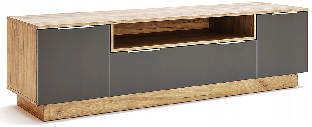 Nowoczesna Szafka Pod Telewizor Dąb Craft + Lava Mat D4-P96