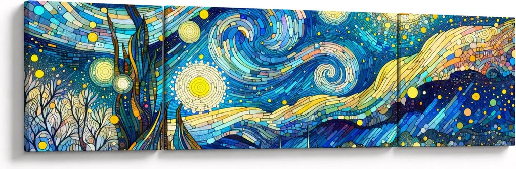 Obraz – Mozaika gwiaździstej nocy (170x50 cm)