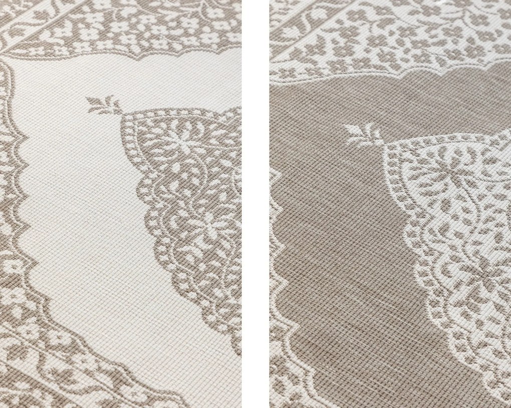 Dywan dwustronny zewnętrzny Gemini Alladyn brązowo-kremowy 160 cm x 230 cm