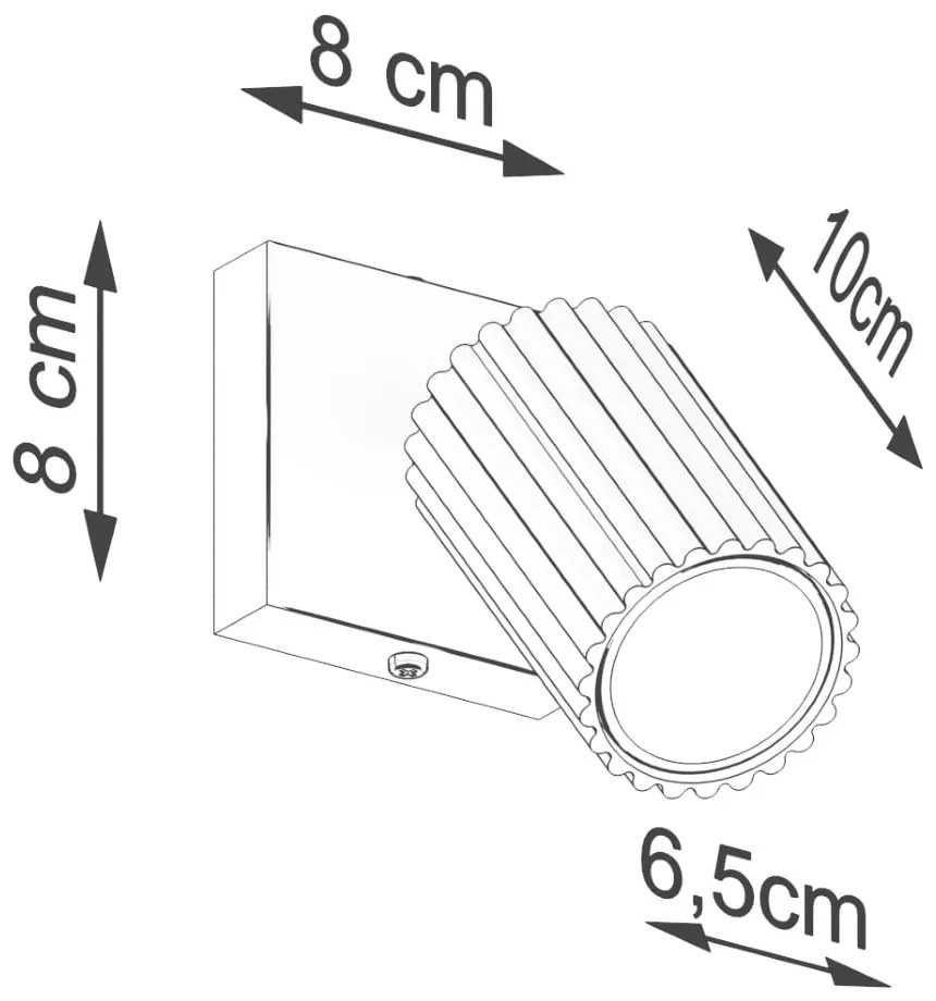 Biała lampa punktowa 8x16 cm Gleam – Sollux