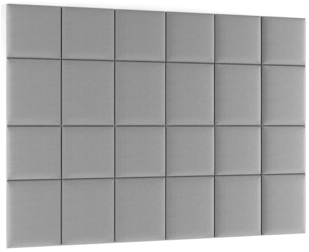 Zestaw 24 paneli tapicerowanych QUADRATTA 240x180 jasnoszary ELTAP