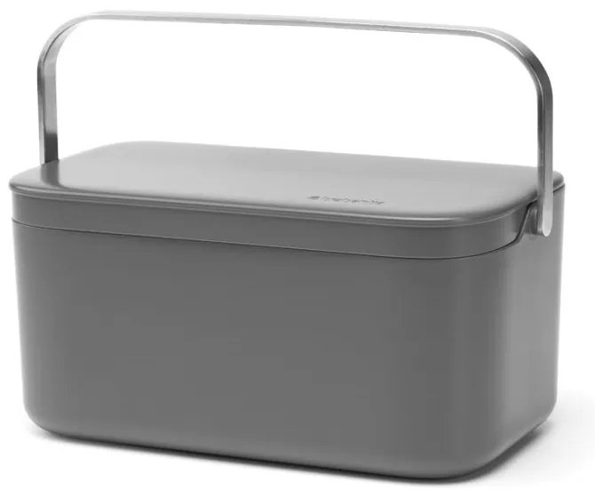 Ciemnoszary pojemnik na odpadki organiczne 1,8 l SinkSide – Brabantia