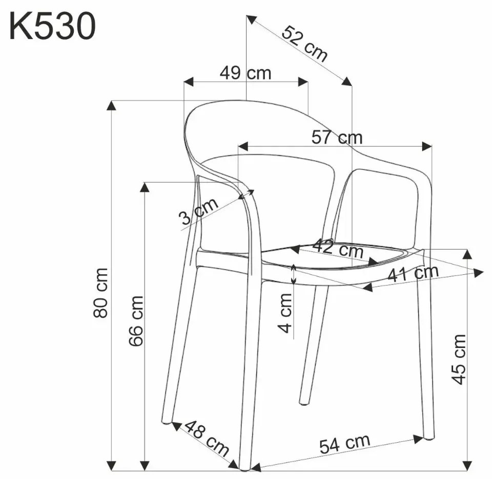Krzesło K530 czarne/beżowe z tworzywa PVC HALMAR