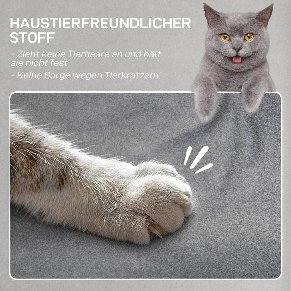 HOMCOM Fotel Relaksacyjny z Cichym Silnikiem, Wytrzymała Tapicerka, Funkcja Pamięci, Regulowany Podnóżek, Szary