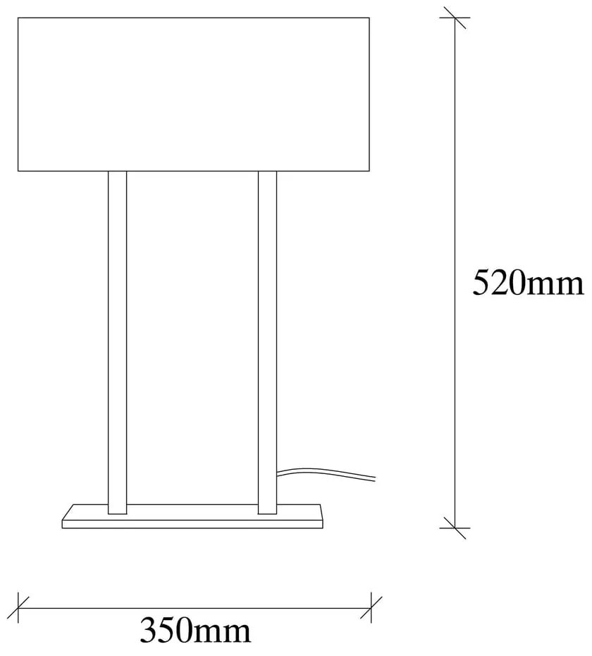 Biało-czarna lampa stołowa (wysokość 52 cm) Salihini – Opviq lights