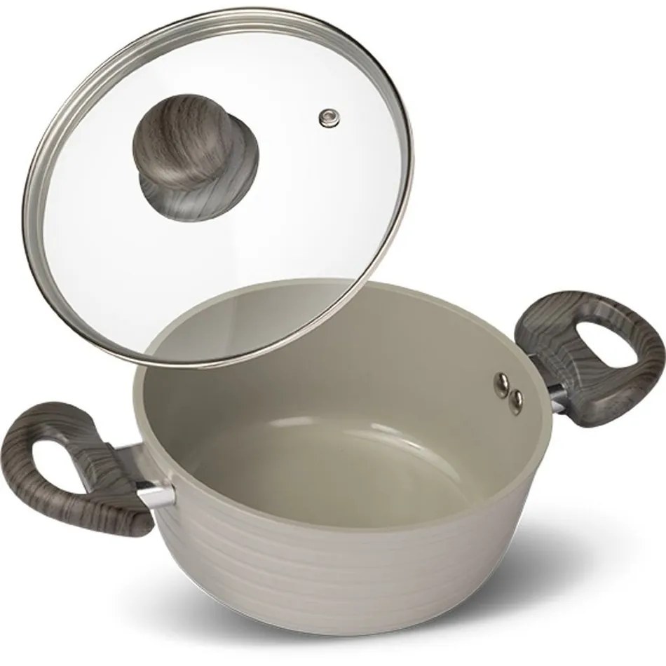 Lamart LT1267 rondelka z pokrywką Stripe, średnica20 cm