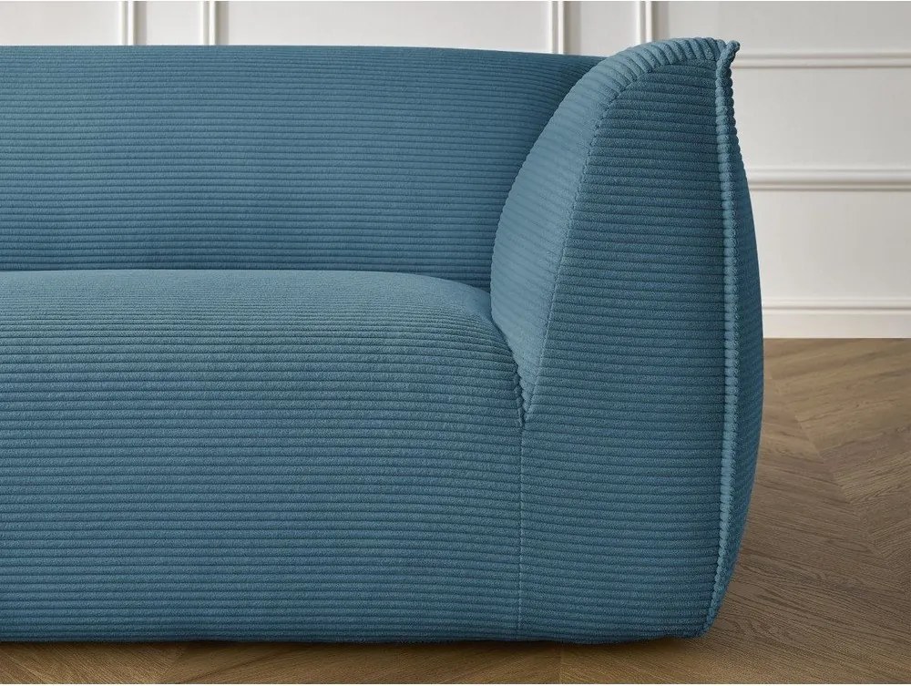 Niebieska sztruksowa sofa 242 cm Giorgia – Bobochic Paris