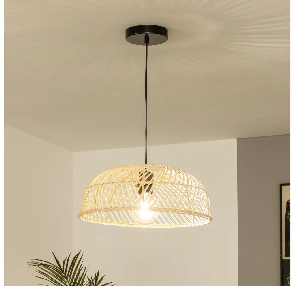 Brilagi - LED lampa wisząca na linkę CERIA BOHO 1xE27/40W/230V Ø 40 cm rattan