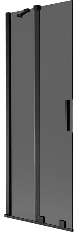 Mexen Velar parawan nawannowy 2-skrzydłowy rozsuwany 75 x 150 cm, grafit, czarny - 896-075-000-41-70