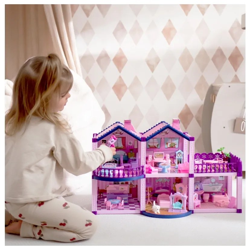 Woopie domek dla lalek kucyków pony fantasy villa 120 el.