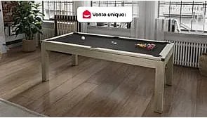 Stół wielofunkcyjny do bilarda i ping-ponga - Kolor naturalny jasny - dł. 182 x szer. 102 x wys. 80 cm - HENK