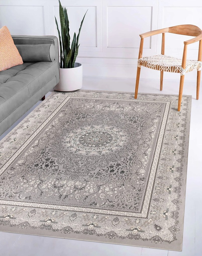 Dywan vintage Beyond Rozeta szary 140 cm x 190 cm