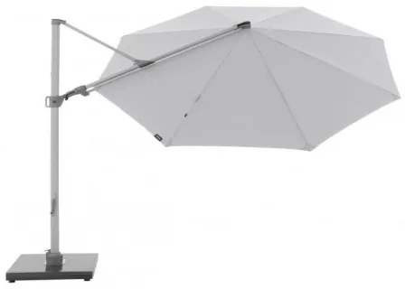 KNIRPS 340 cm - duży luksusowy parasol ogrodowy z drążkiem bocznym : Kolor parasola - Jasnoszary