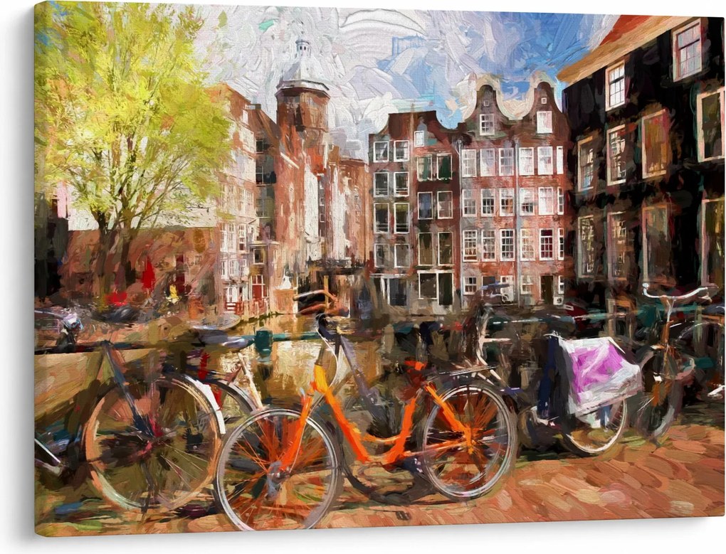Obraz - Amsterdam, malarstwo (70x50 cm)