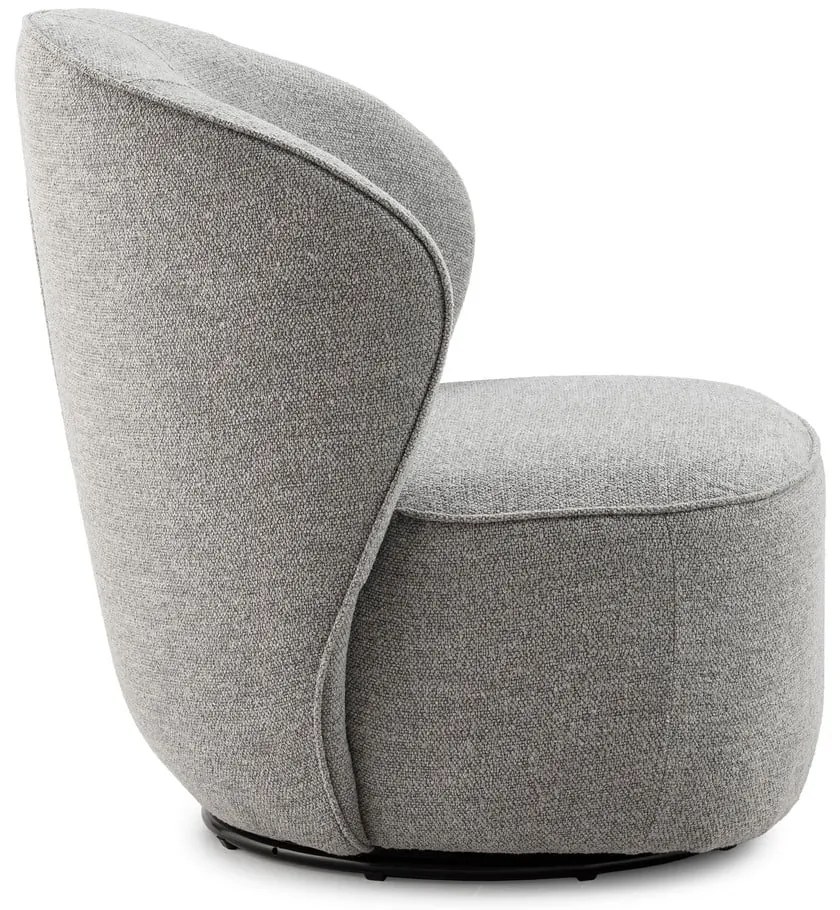 Jasnoszary obrotowy fotel Edna – MOME