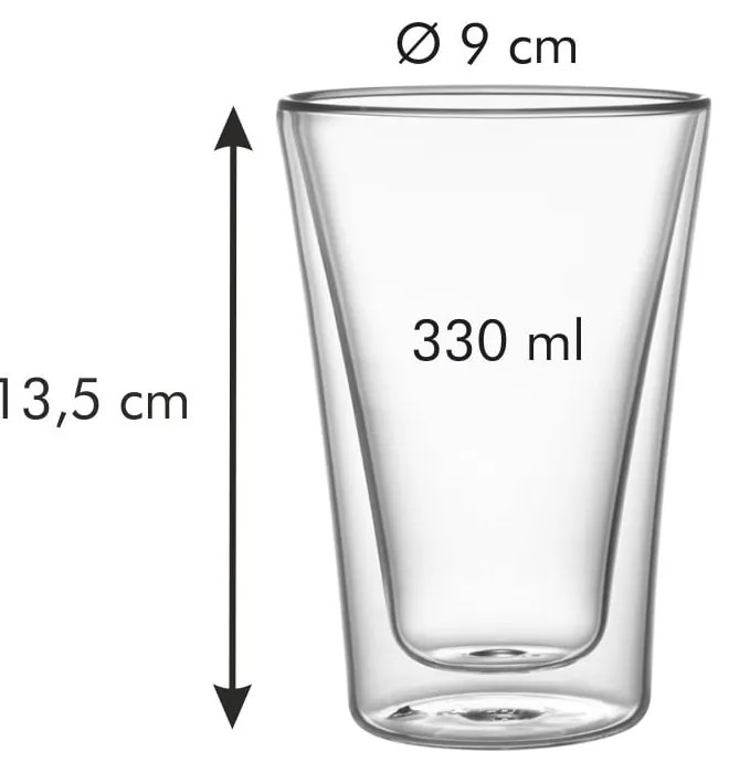 Szklanki z podwójnymi ściankami zestaw 2 szt. 0,33 l myDrink – Tescoma