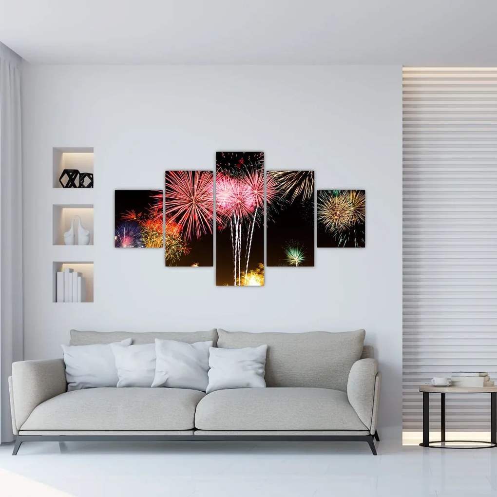 Obraz fajerwerków (125x70 cm)