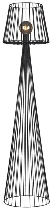 Czarna industrialna lampa podłogowa - S567-Dormi