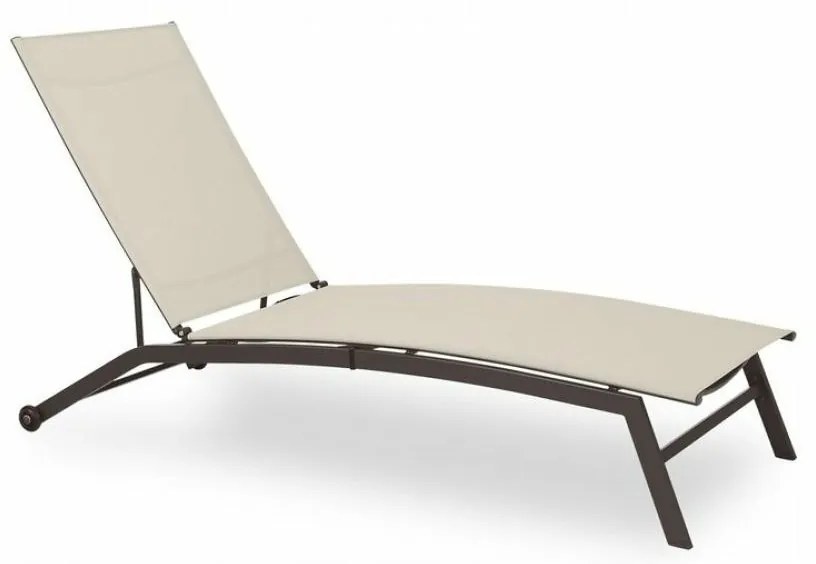 Leżak ogrodowy z kółkami, beżowy, 195 x 90 x 63 cm