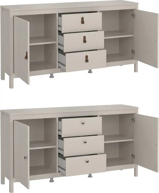 Komoda pokojowa z szafkami i szufladami Madrid 3+2, kaszmir mat