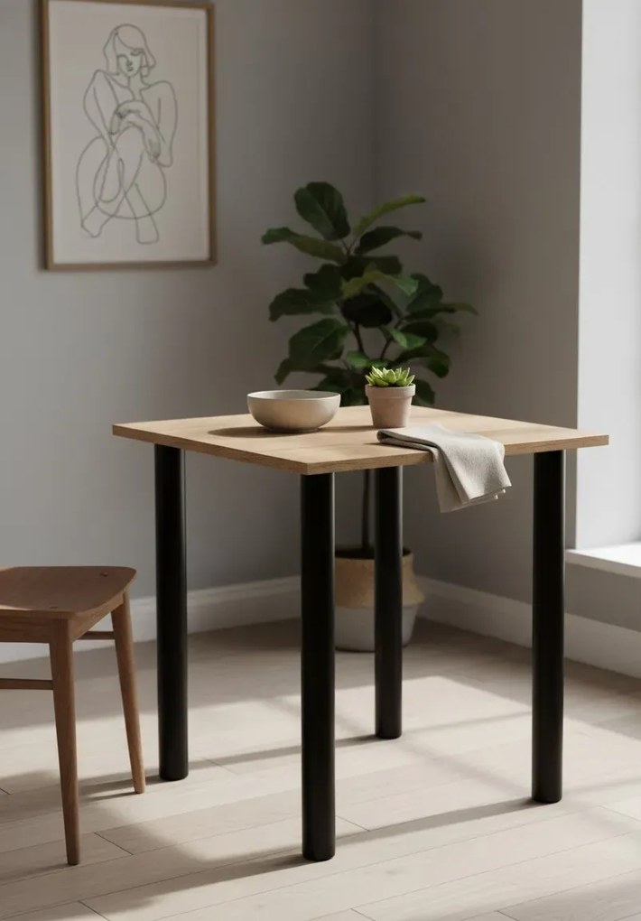 Industrialny stół z wykręcanymi nogami dąb craft G8-T08