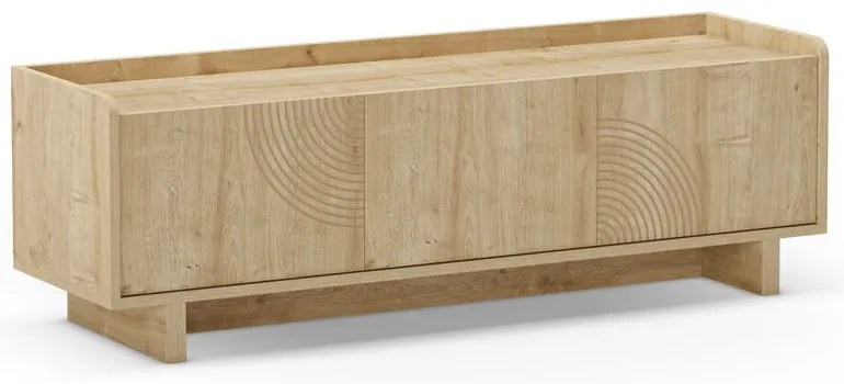 Szafka pod TV w dekorze dębu w naturalnym kolorze 140x45x40 cm Daira – Marckeric