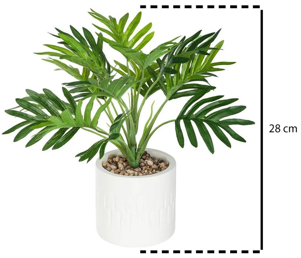 Sztuczny kwiat w donicy - palma ETNIK, 29 cm