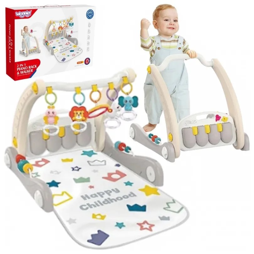 Woopie baby mata z pałąkiem pchacz 2w1 pianinko