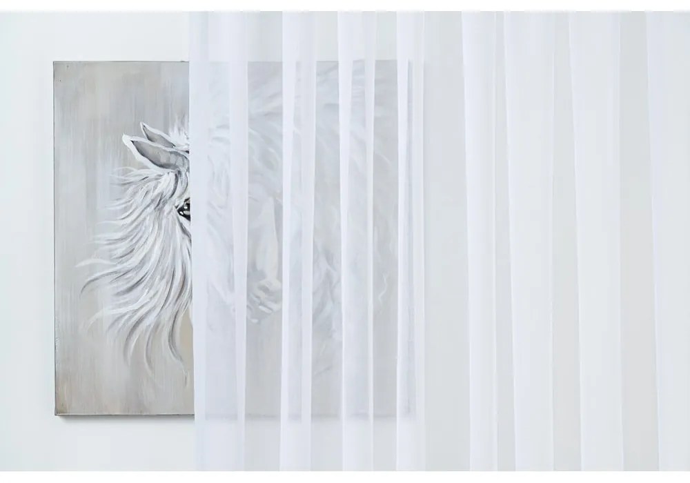 Biała firanka z woalu 300x260 cm Crush – Mendola Fabrics