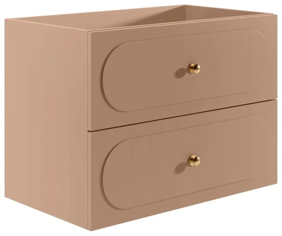 Szafka łazienkowa wisząca  pod umywalkę - Stary róż - 80 cm - SATOBAL