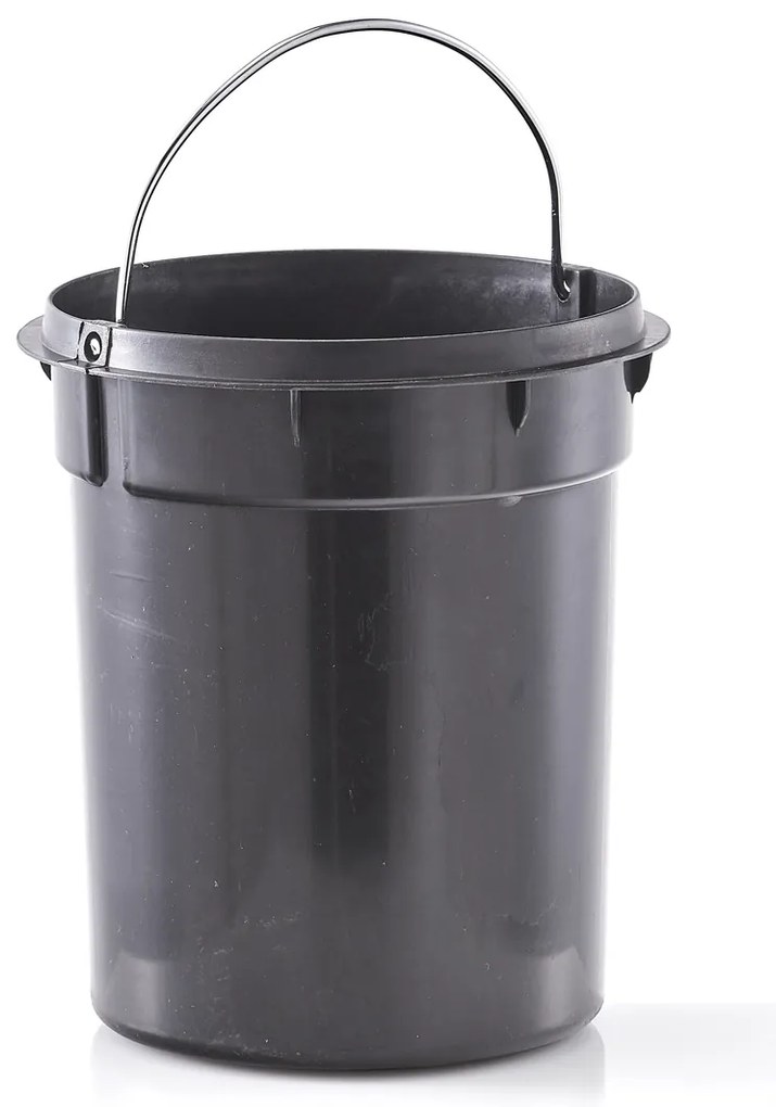 Kosz łazienkowy z metalu i bambusa, Ø 16,8 cm