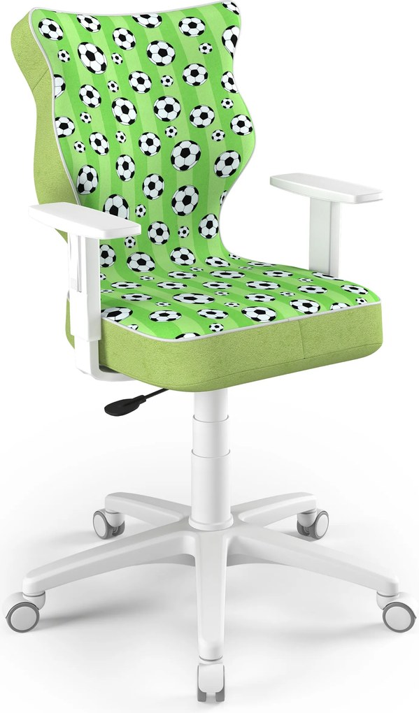 Krzesło obrotowe dla młodzieży Duo White rozmiar 6 (159-188 cm) z wzorami