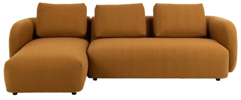 Musztardowy narożnik z materiału bouclé (lewostronny) Imola – Bonami Selection