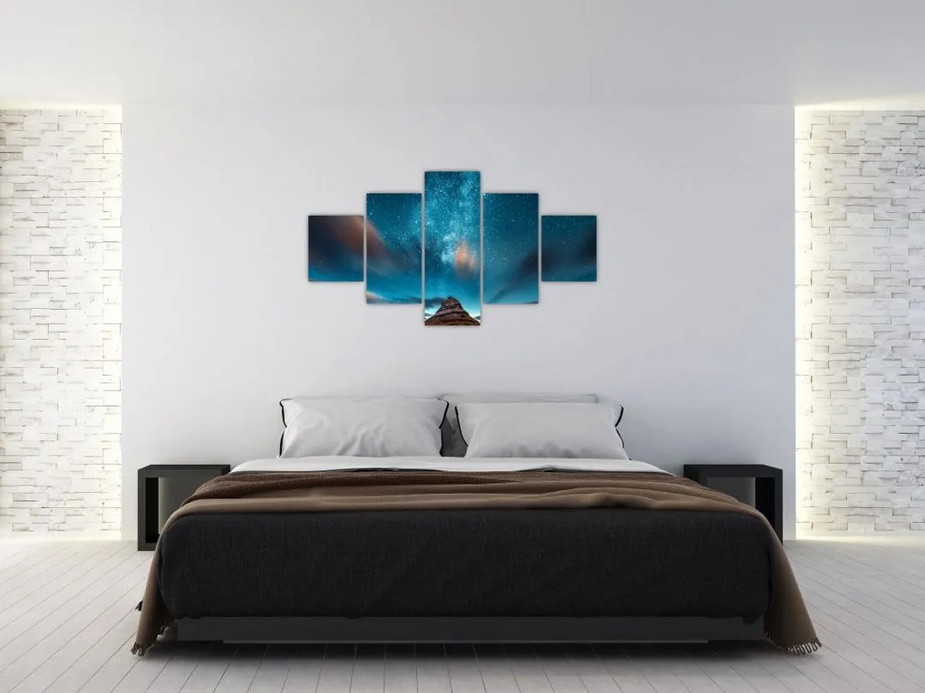 Obraz niebieskiej drogi mlecznej (125x70 cm)