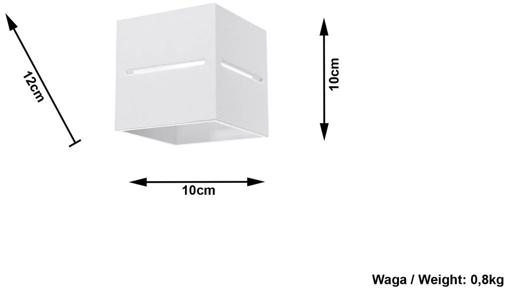 Minimalistyczny kinkiet E731-Lobi - biały