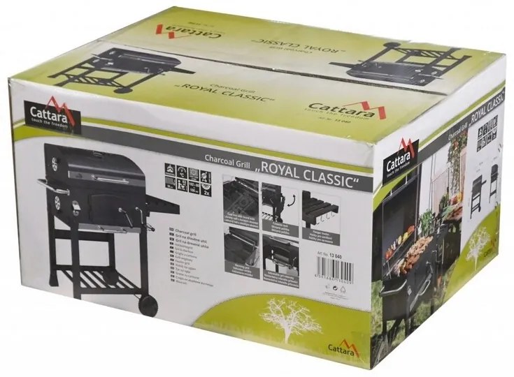 Cattara 13040 Gril na węgiel drzewny Royal, 102 x 60 x 106 cm