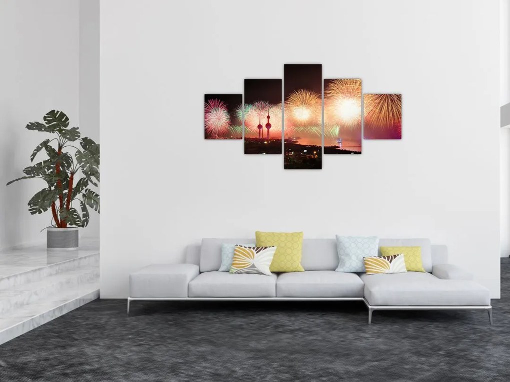 Obraz fajerwerków (125x70 cm)