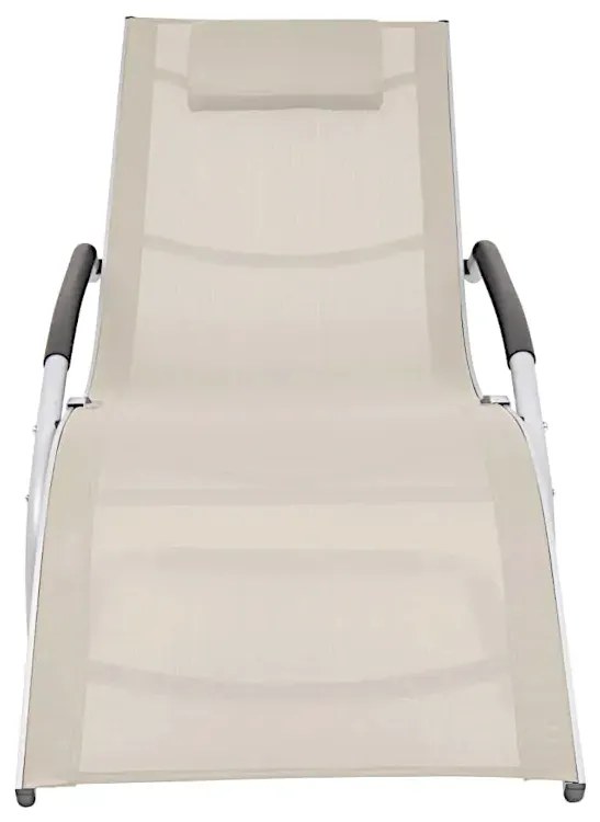 Kremowy nowoczesny leżak ogrodowy S2-A05