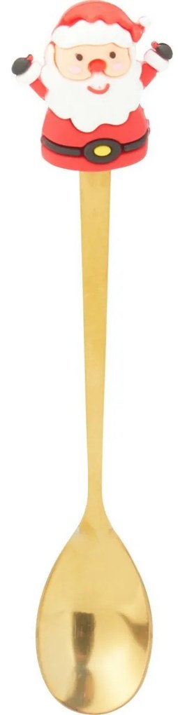 Świąteczny kubek porcelanowy z łyżeczką Święty Mikołaj, 550 ml