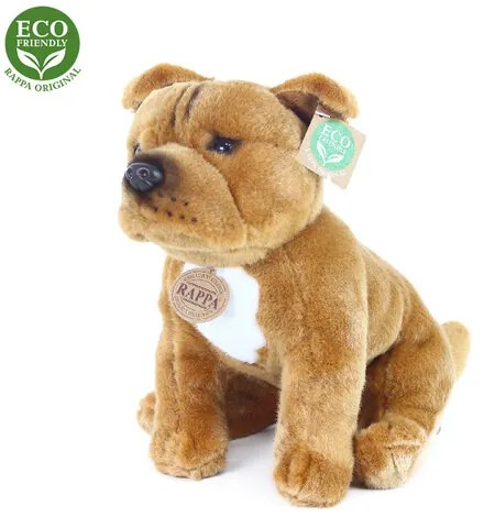 Rappa Pluszowy pies Stratfordshire Bull Terrierbrązowy, 30 cm