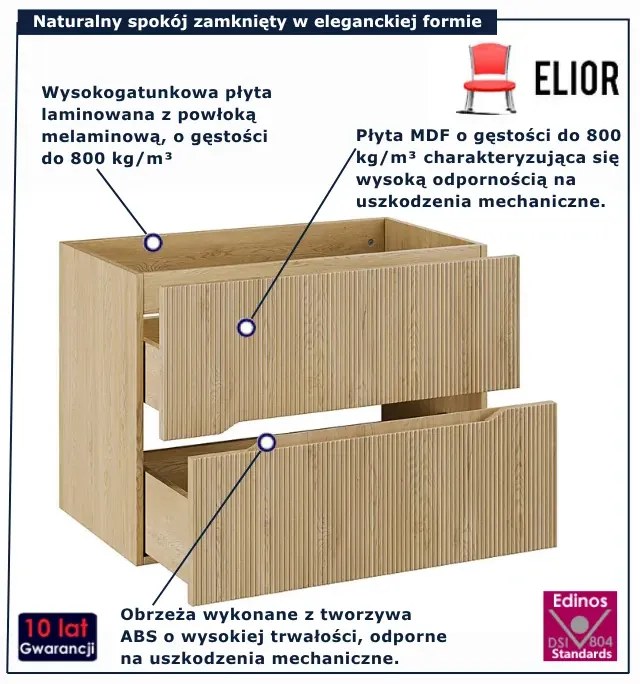 Wisząca szafka pod umywalkę dąb Cremona N9-C02