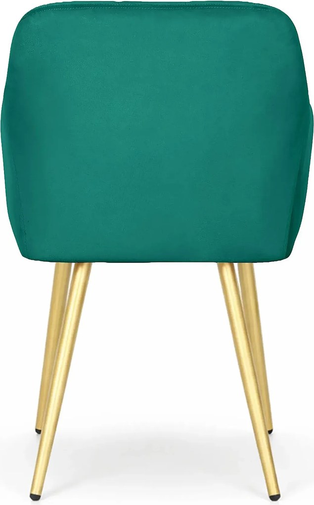 Zestaw 2 zielonych krzeseł w stylu glamour N6-K35