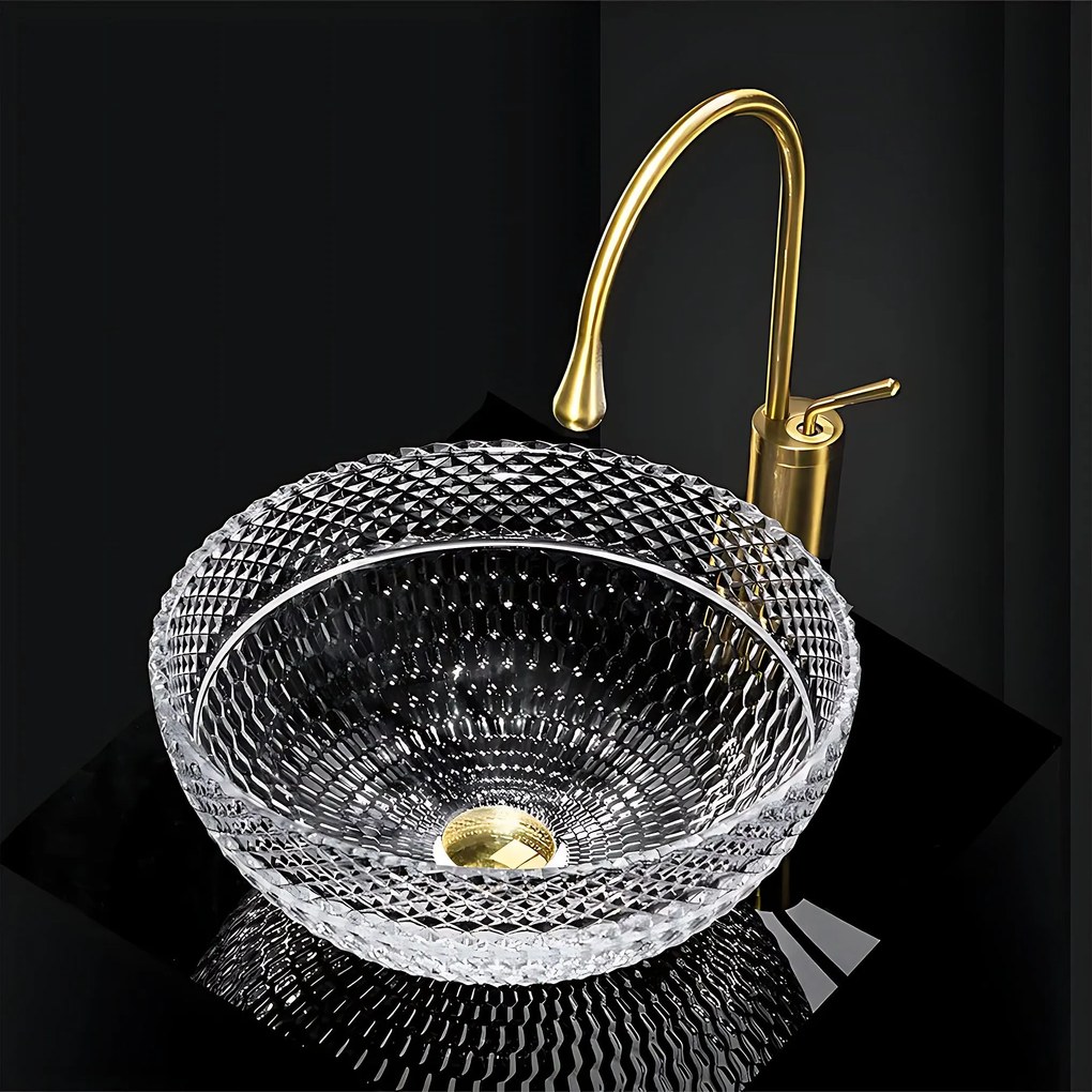 Umywalka nablatowa Rea Sue Transparent